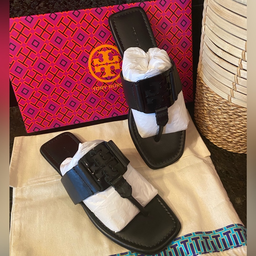 Tory Burch Black Slide Sandals